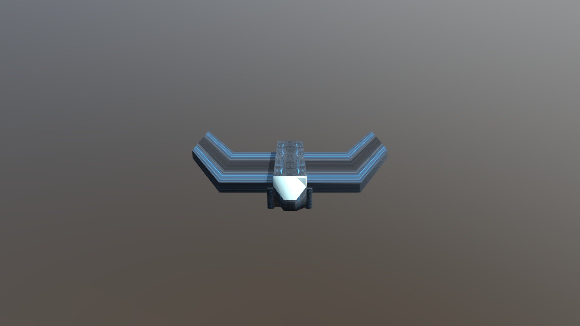 Dropship Lander With Open Hanger Textured