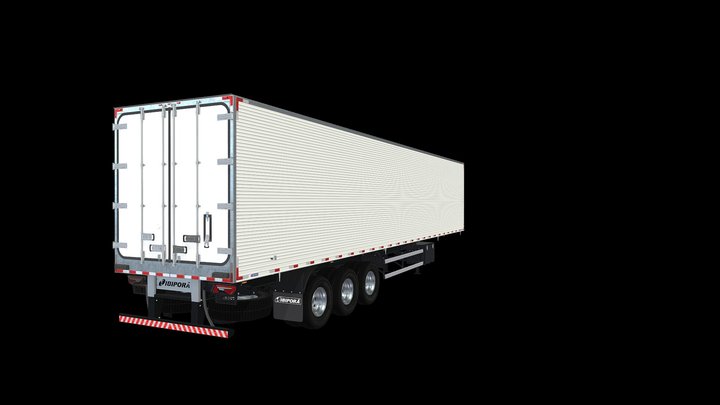 Semirreboque - Frigorífico Gancheiro Transversal 3D Model