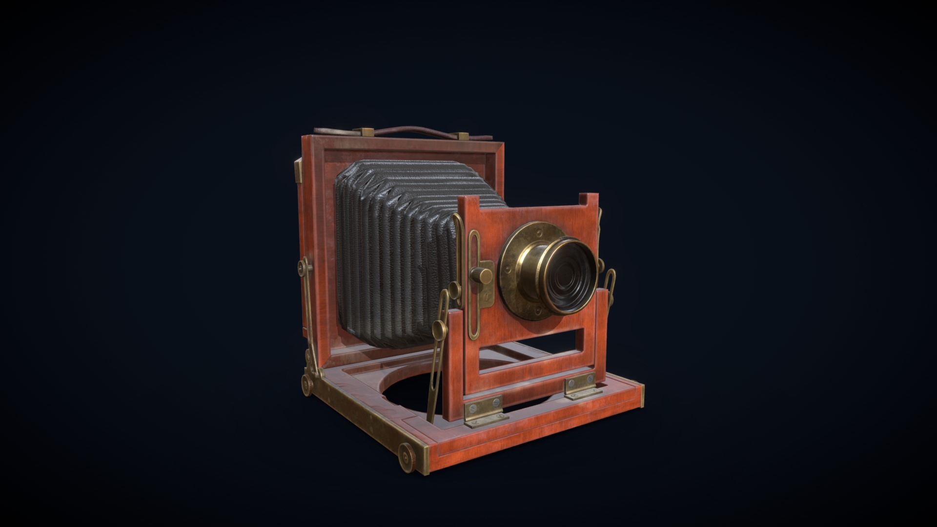 3D model Vintage Camera - This is a 3D model of the Vintage Camera. The 3D model is about an old radio with a speaker.