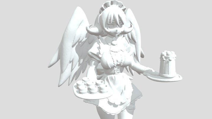 Winged Maid in the Tavern 3D Model