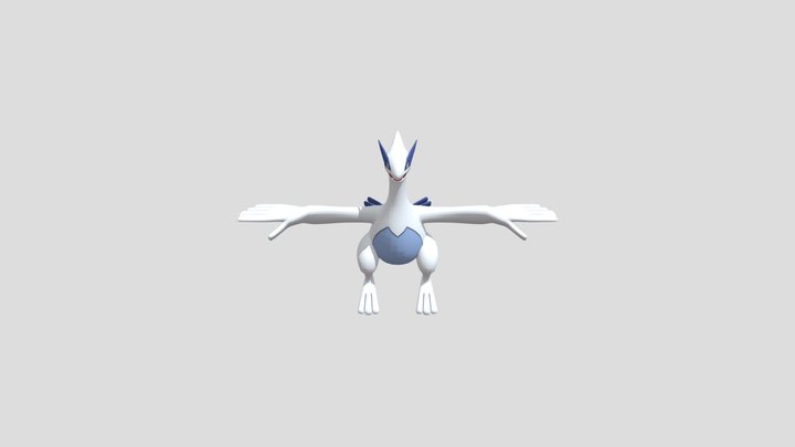 3DS - Pokemon X Y - 249 Lugia 3D Model