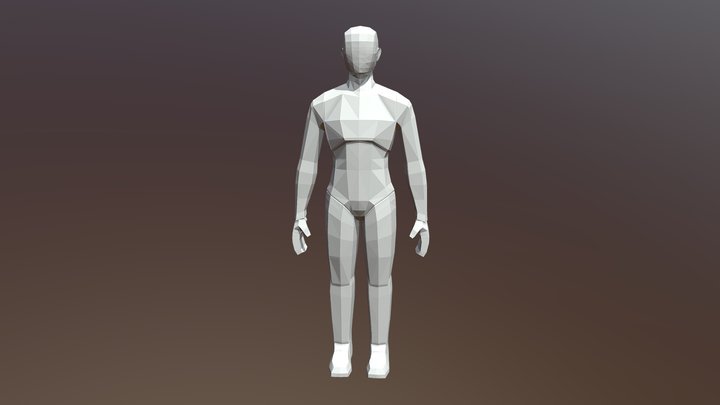 Low Poly Basic Male Character | Game Ready 3D Model