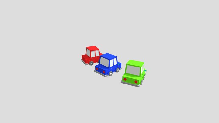 3 машына 3D Model
