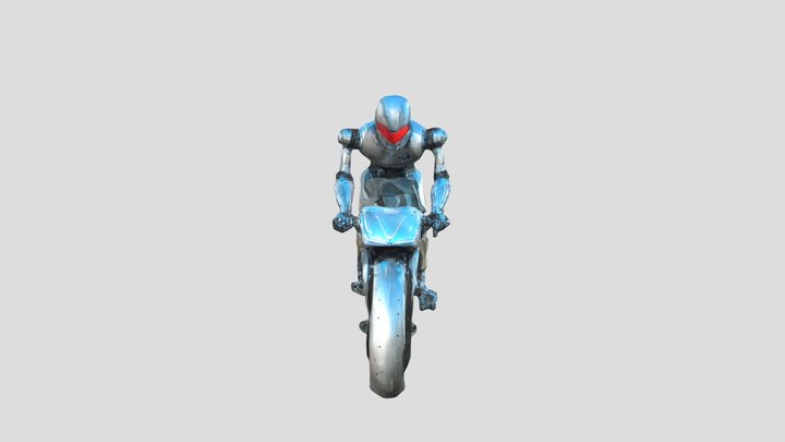 robocop_riding_his_bike_just_like_in_movie_06041 3D Model