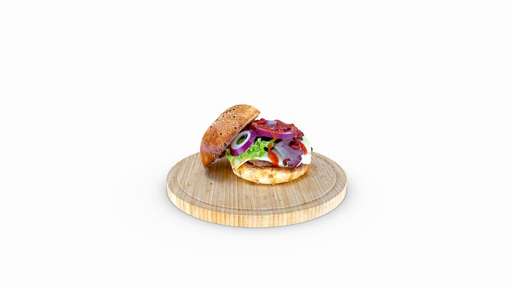 Lamb Kofte Burger (Köfteburger) 3D Model
