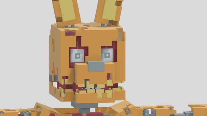 FNaF Springtrap/springbonnie Minecraft 3D Model