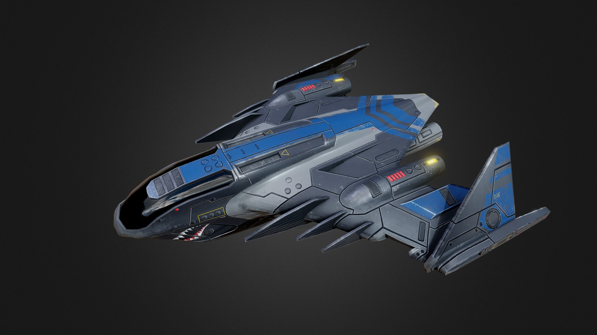 3D model Mintaka Corvette - This is a 3D model of the Mintaka Corvette. The 3D model is about a toy space ship.