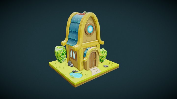 Cartoon House – Free 3D Model STL