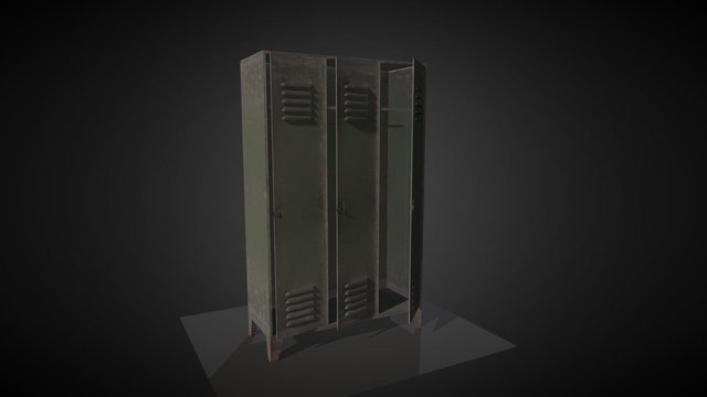Armoire Vestiaire 3 Portes 3D Model