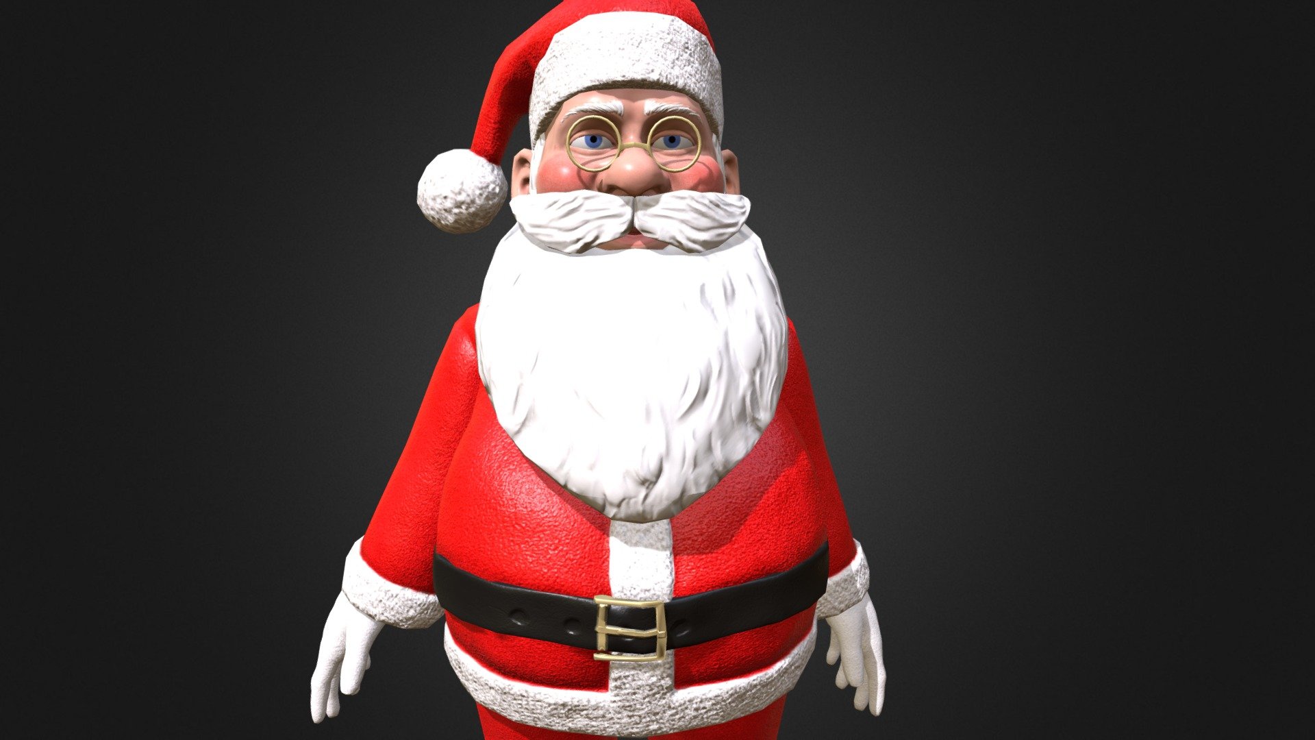 Santa Claus stylized game ready rigged animated