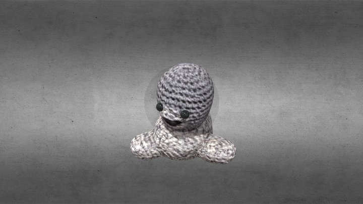 Low Poly Crochet Seal 3D Model