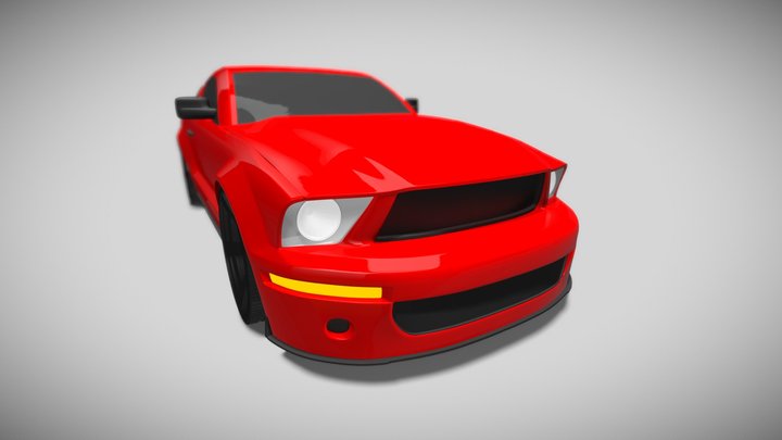 Ford Shelby gt500 2007 3D Model