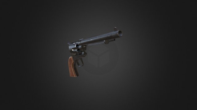 Western six shooter 3D Model