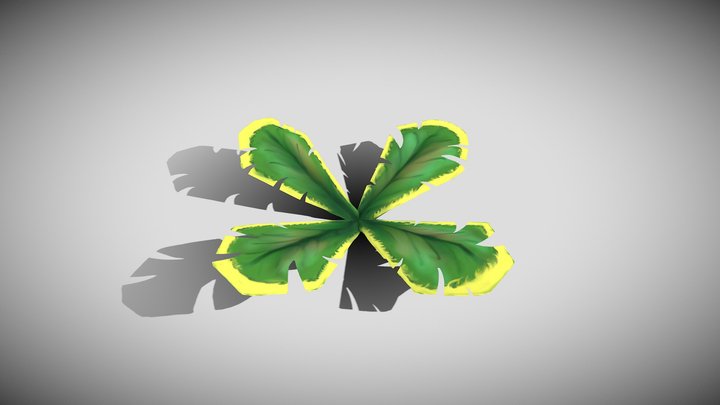 Stylized Hand-Painted Plant 3D Model