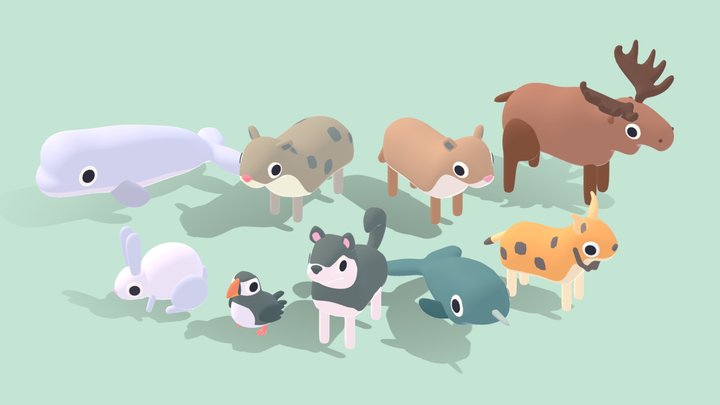 Quirky Series - Arctic Animals Vol 2 3D Model
