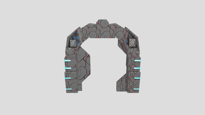 Sci-Fi Door 3D Model