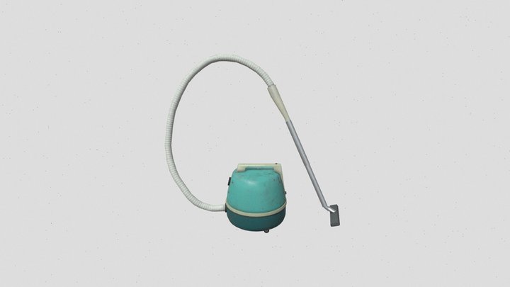 Green Vacuum Cleaner 3D Model