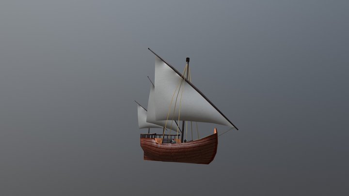 Low poly Ship 3D Model