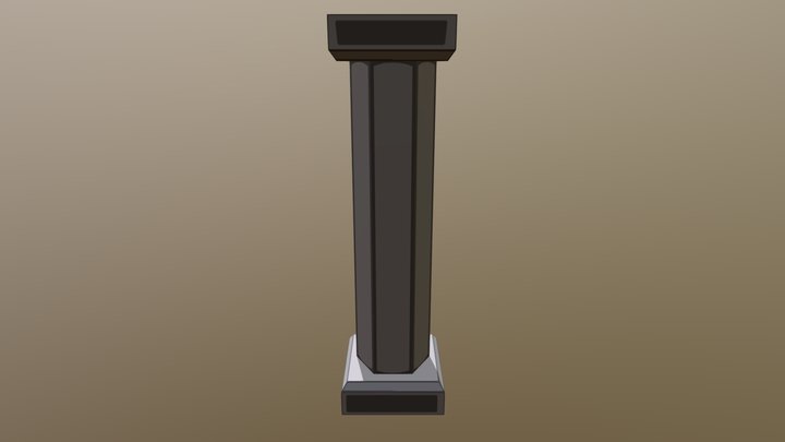 Low-poly Pillar 3D Model