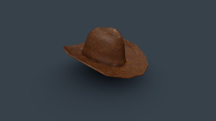 Very Low Poly Cowboy Hat 3D Model