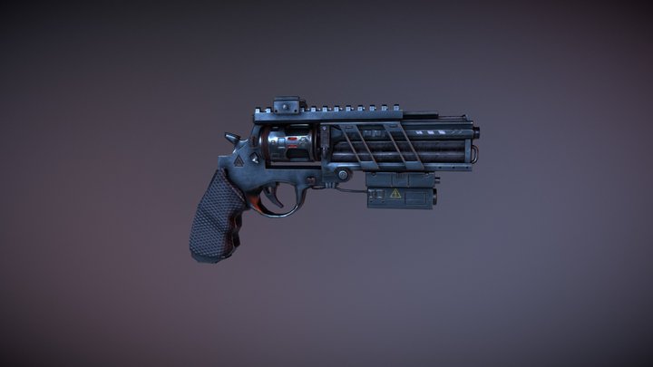 Scifi Laser Revolver 3D Model
