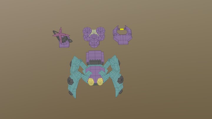 Doggo Enemy Spider 3D Model