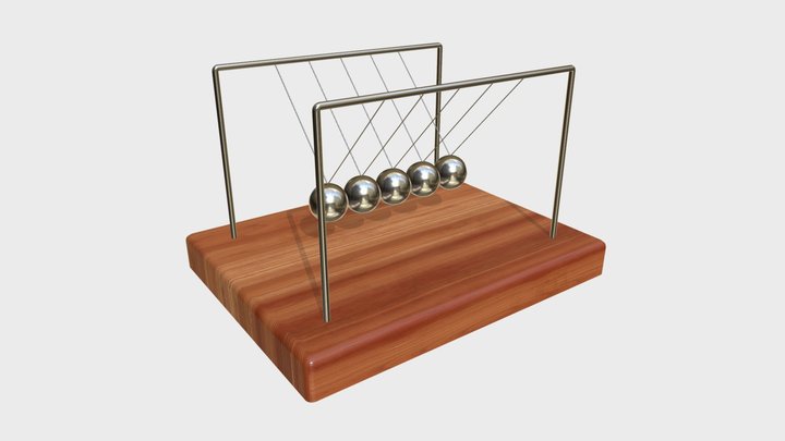 Newton's cradle 2 3D Model
