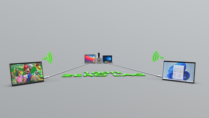 EDGE2.5D wirelessHD touch monitor scene 3D Model
