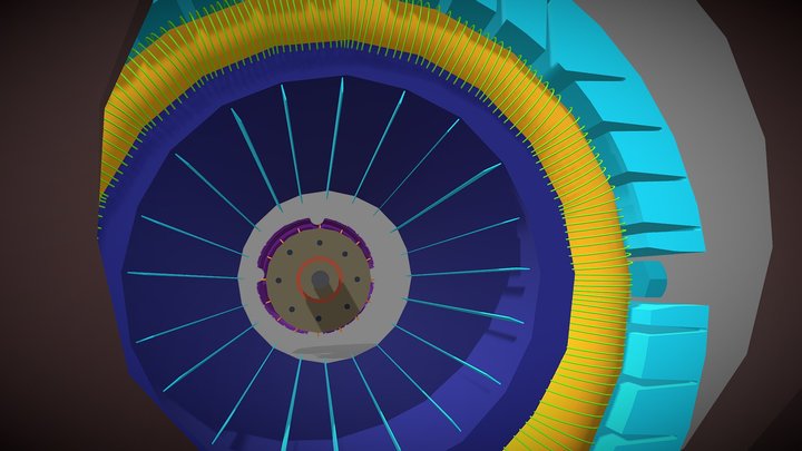 PARTES DE UN MOTOR TRIFASICO 3D Model