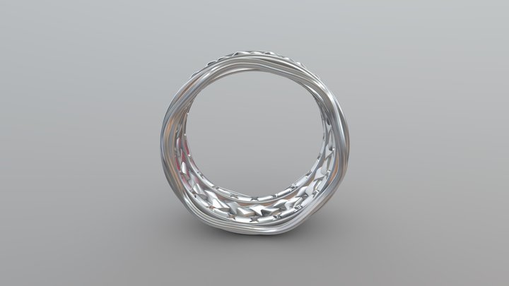 JVJEWEL-Knot Weave Ring 3D Model