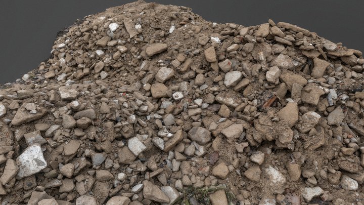 Tripple piles of rubble 3D Model