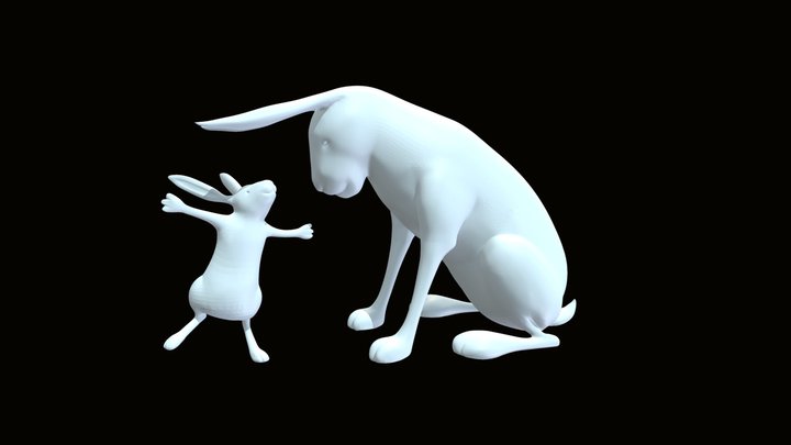 Nut Brown Hares from Guess How Much I Love You 3D Model