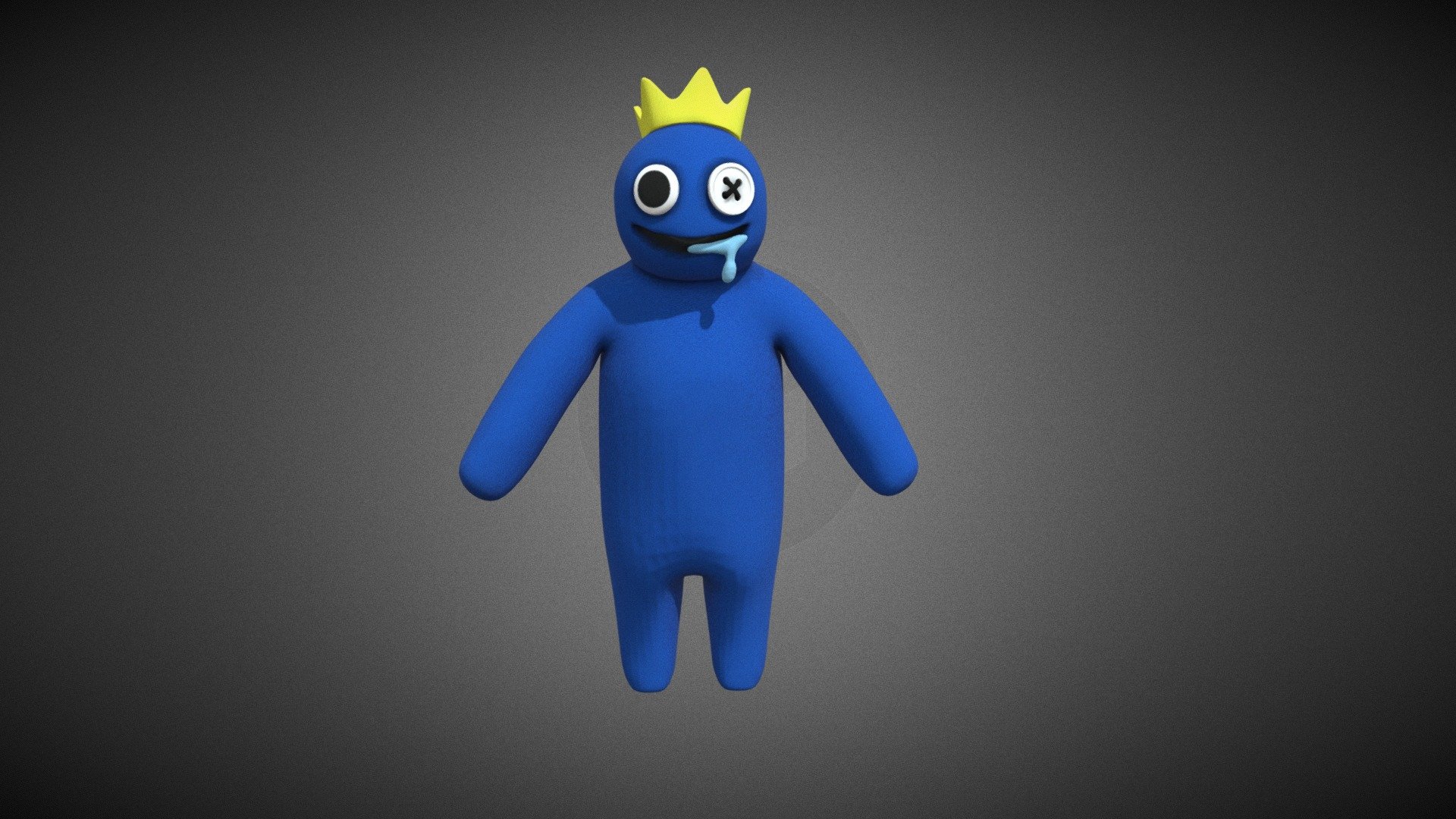 3D file Blue Rainbow Friends Roblox Game 🌈・3D printable model to