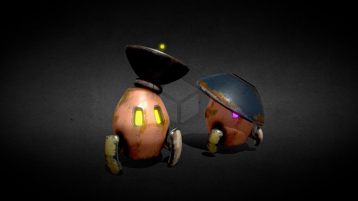 Cute Little Robot freebie on Sharegc.com 3D Model