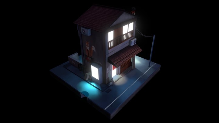 Fox bar 3D version 3D Model