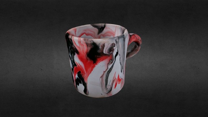 Mug Abstract Design 3D Model