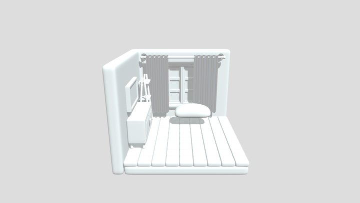 3D Isometric Living Room 3D Model