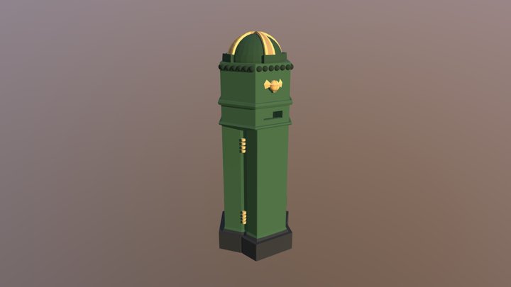 Low Poly Post Box 3D Model