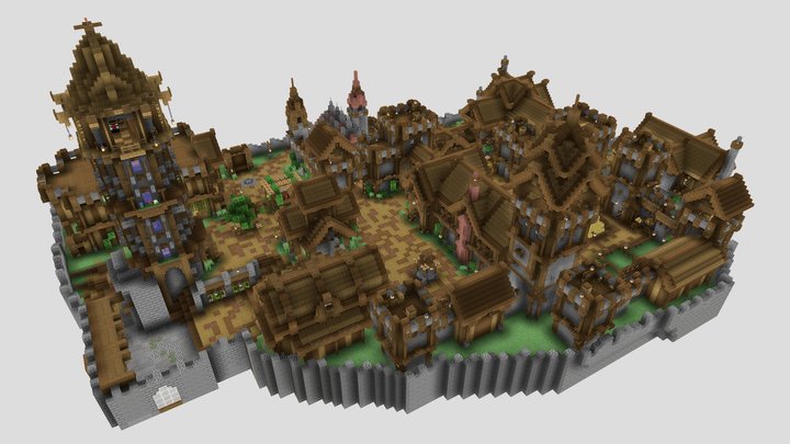 Medieval Village 3D Model