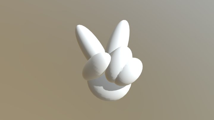 Peace Hand Pre Cut 3D Model