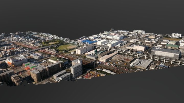 福岡空港付近の点群データ 3D Model