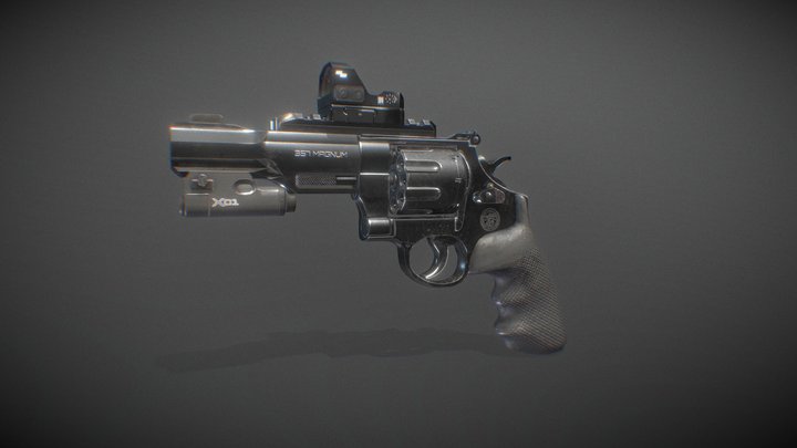 357 Magnum Revolver 3D Model