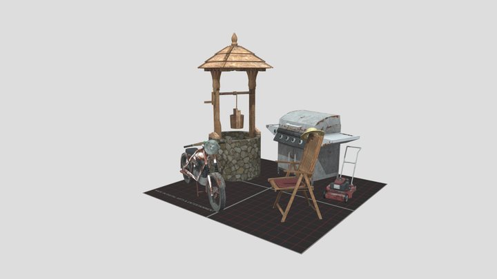 DAE 5 Finished props - Grandma's House 3D Model