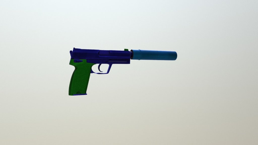 Usp-s | BLUEE - 3D model by BULL3TB0T (@CSGODENISZ) [c05de42] - Sketchfab