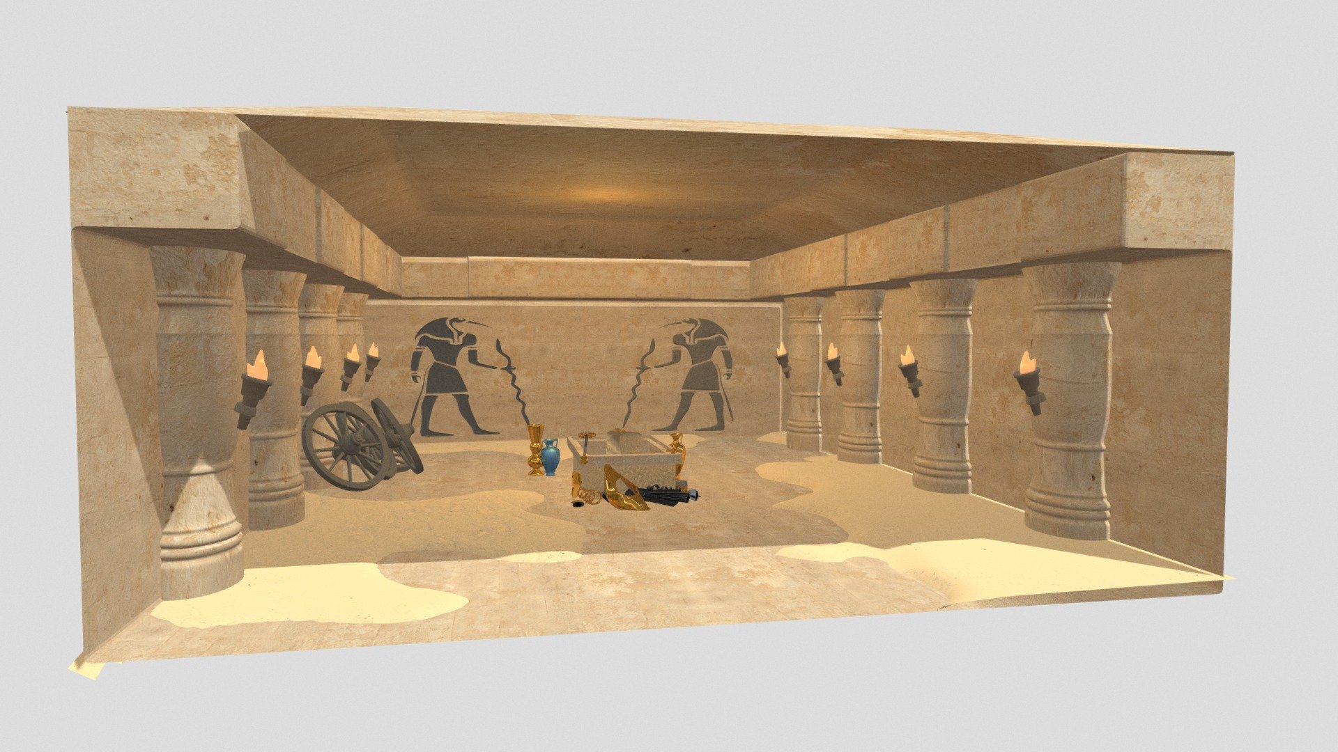 Egyptian Tomb - Download Free 3D model by Bianca.Popa [c05ea22] - Sketchfab