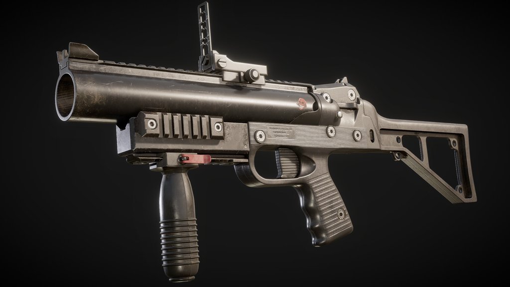 Game Ready PBR Grenade Launcher GL-06