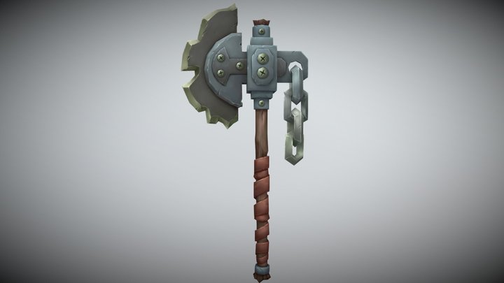 Hand painted Axe 3D Model
