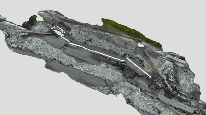 Failured section of embankment of Gaoliao Bridge 3D Model