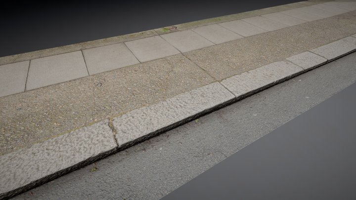 Pavement Scanned v1 (low poly PBR asset) 3D Model