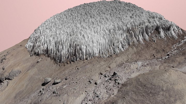 Tapado glacier ice penitentes (Chilean Andes) 3D Model